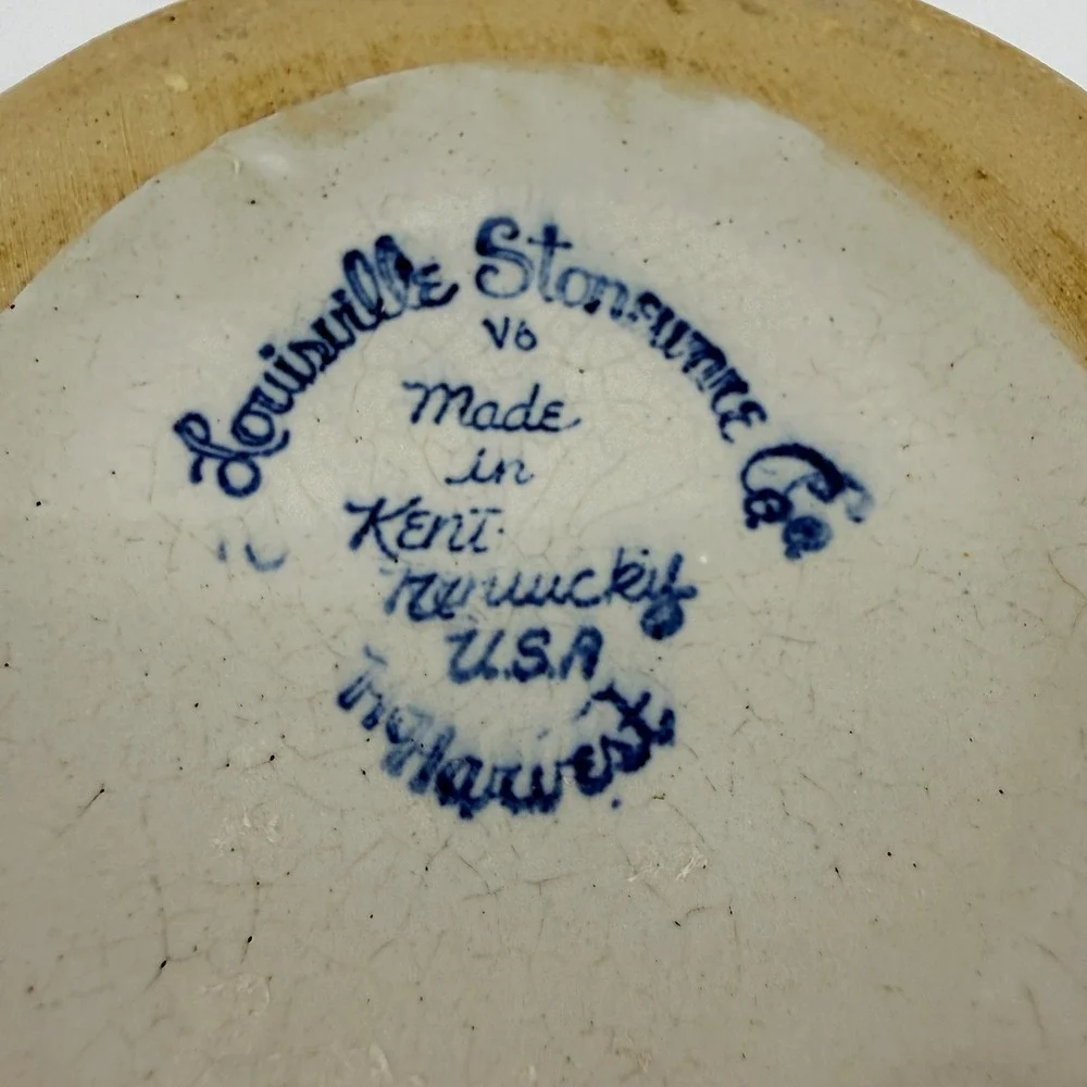 Louisville Stoneware Hand Painted Fruit Covered Canister Crock Kentucky USA